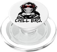Chill Bro - N Cool Monkey with Sunglasses Gaming Funny Gamer PopSockets PopGrip pour MagSafe