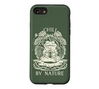 Chill by Nature Cottagecore Frog Meditation Vintage Badge Coque pour iPhone SE (2020) / 7/8