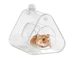 Chill Cave pour hamster - Habitat transparent et imperméable de 350 ml avec ventilation, paire d'abris en acrylique avec confort, style habitat pour animaux de compagnie, fournitures de