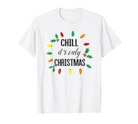 Chill, C'est Seulement NOËL T-Shirt, Homme, Blanc, 6XL