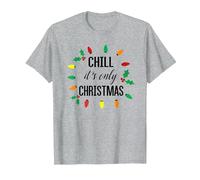 Chill, C'est Seulement NOËL T-Shirt, Homme, Gris Chiné, XL