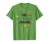 Chill, C'est Seulement NOËL T-Shirt, Homme, Herbe, XL