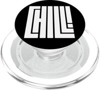 Chill! Design Typographie Moderne | Artwo géométrique Minimaliste PopSockets PopGrip pour MagSafe
