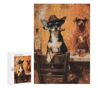 Chill Dogs with Cigars Painting Puzzle 1000 Pièces Educa Jouet en Bois Cadeau Unique Décoration Intérieure Jeu Éducatif Challenge Toy Adultes Et Enfants À Partir De 14 Ans 300 PCS