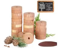 Chill french | 25 Anneaux de bois de cèdre anti-mites vêtements | Cèdre des Etats-Unis | Papier de verre inclus | Protection 100% naturelle sans produit chimique | Parfum pour Cintres, Armoires