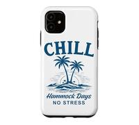 Chill Hamac Days No Stress Tropical Beach Life Coque pour iPhone 11