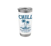 Chill Hamac Days No Stress Tropical Beach Life Gobelet isotherme en acier inoxydable double paroi