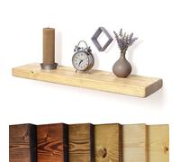 Chill House Étagère Flottante Rustique, étagère Murale en Bois 30x3.5cm, Chêne Naturel, 130cm