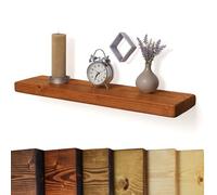 Chill House Étagère Flottante Rustique, étagère Murale en Bois 30x3.5cm, Teck, 60cm