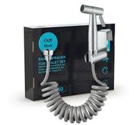 CHILL HOUSE Kit Douchette WC, Kit Hygiene WC Acier Inox 304 - Bidet Toilette WC avec Flexible 1,5m et Support - Douchette Toilette Réglable pour Lave Fesses, Jet d'eau Toilett avec Garantie 5 Ans