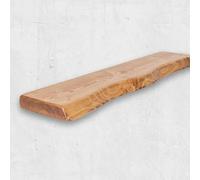 Chill House Wayne/Live Edge Étagère Flottante Rustique, étagère Murale en Bois 15x3.5cm, Chêne Foncé, 190cm