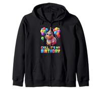 Chill. It's My Birthday Capybara Pixel Poncho Sweat à Capuche