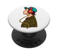 Chill Music Vibes Casque Art PopSockets PopGrip Adhésif