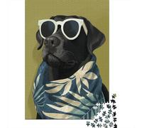 Chill Out with Our Stylish Dog Blanket! Puzzle 1000 Pieces Cadeau Unique Jeu Éducatif Défi Jouet À De Qualité Supérieure Peinture Art pour Adultes Et Enfants 52x38cm/1000pcs