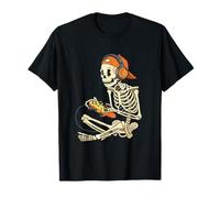 Chill Skeleton Gamer Skull Casque de Jeu vidéo T-Shirt
