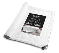 chill SLEEPLONGER Couette d'hiver 200 x 200 cm - Couette 200 x 200 cm - Couverture chaude et respirante et lavable et 100 % végétalien - Couette chaude avec confort de sommeil - Rembourrage de 1480 g