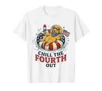 Chill The 4th Fourth Out Teckel 4 Juillet Chien T-Shirt