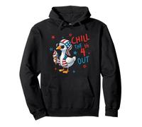 Chill the 4th Out Funny Patriotic Duck Ice Cream USA Party Sweat à Capuche