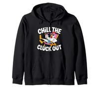 Chill The Cluck Out Summer Vacation Beach Funny Pun Chicken Sweat à Capuche