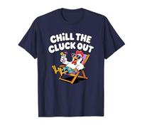 Chill The Cluck Out Summer Vacation Beach Funny Pun Chicken T-Shirt