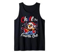 Chill The Fourth Out Bald Eagle Funny July 4th Débardeur