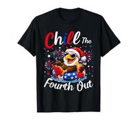 Chill The Fourth Out Bald Eagle Funny July 4th T-Shirt