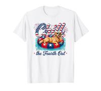 Chill The Fourth Out Funny Golden Retriever Dog 4th of July T-Shirt