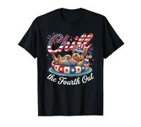 Chill The Fourth Out Funny Yorkie Dog Lover USA 4th of July T-Shirt