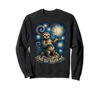 Chill The Fourth Out Sloth 4 Juillet Van Gogh Sweatshirt