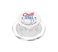 Chill The Fourth Out Vintage Red White Blue Cooler Beer, États-Unis PopSockets PopGrip pour MagSafe