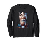 Chill Vibes Graphic for Hot Cocoa Lovers Winter Coffee Latte Manche Longue