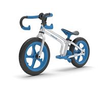 CHILLAFISH draisienne métallique FIXIE Bleu: avec guidon courbé, frein à pieds et repose-pieds 2en1, pour les enfants de 2 à 5 ans