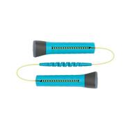 Chillafish Skibbi, Corde à Sauter réglable en Longueur pour s’Adapter à Toutes Les Tailles, poignées à Tourner pour Ajuster la Longueur de Corde de 20 à 330cm, pour Enfant, Azur