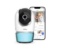 CHILLAX - Camera Bébé Candle - 2K QHD 360° Panoramique Pilotable à Distance - Format Compact - Vision Nocturne - Capteur de Température avec Alerte - Talkie-Walkie - Veilleuses & Berceuses - avec App