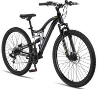 Chillaxx Bike Falcon Premium Mountainbike en 24 et 26 pouces - vélo pour garçons, filles, femmes et hommes - frein à disque - 21 vitesses - suspension complète
