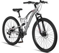 Chillaxx Bike Falcon Premium Mountainbike en 24 et 26 pouces - vélo pour garçons, filles, femmes et hommes - frein à disque - 21 vitesses - suspension complète
