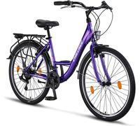 Chillaxx Bike Strada Premium City Bike en 24, 26, 28 pouces - vélo pour filles, garçons, hommes et femmes - dérailleur 21 vitesses - vélo hollandais Citybike