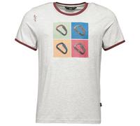 Chillaz - Carabiner Soup - T-shirt - XXL - light grey melange / dark red