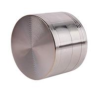 Chillers Moulin de Pollen |Ø 40mm Moulin d'acier Inoxydable |Meuleuse avec Couvercle magnétique |Spice Herb Spices Herbe |Grattoir de Pollen |Ne Pas Coller |Bague en Nylon (Color : Silver)