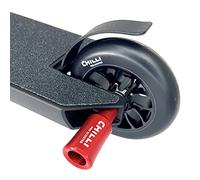 Chilli Barrel Trottinette freestyle Pegs Park Trick Trottinette Grind Barres avec essieux (+ autocollant Fantic26) Rouge