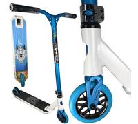 Chilli Pro Base/Rocky/Reaper Stunt Trottinette pour parc et street. Trottinette astucieuse pour débutants et professionnels, hauteur : 86 cm, blanc/bleu sarcelle