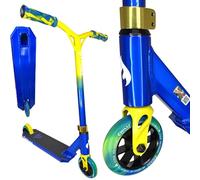 Chilli Pro Base/Rocky/Reaper Stunt Trottinette pour parc et street. Trottinette astucieuse pour débutants et professionnels (Jumpstart S, hauteur : 71 cm, transparent/jaune)