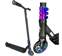 Chilli Pro Base/Rocky/Reaper Stunt Trottinette pour Park & Street. Trottinette Trick pour débutants et professionnels (Reaper, hauteur : 84 cm, noir/arc-en-ciel)