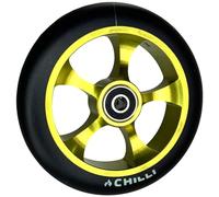 Chilli Pro Scooter Reaper Reloaded Rebel Stunt Roulette 120 mm I Trick I Pédale I Roller I Wheel Gold Lime
