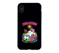 Chillicorn Flotteur de Piscine Licorne drôle Vacances d'été Coque pour iPhone XS Max