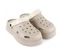 CHILLIFE Pantoufles à Plateforme pour Femme, Chaussures de Plage, Piscine, Jardin et Douche, Sandales d’Été - Fabriqué au Portugal, beige, 40 EU