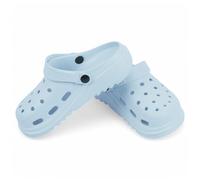 CHILLIFE Sabots à plateforme avec ventilation pour femme, sandales de douche et de plage, chaussures confortables, fabriquées au Portugal, bleu clair, 39 EU