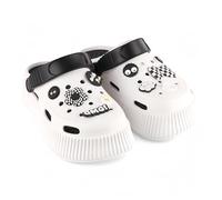 CHILLIFE Sabots à plateforme pour femme avec breloques amovibles, sandales de plage, piscine et jardin, été - Fabriqué au Portugal, blanc, 38 EU