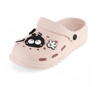 CHILLIFE Sabots à plateforme pour femme avec breloques amovibles, sandales de plage, piscine et jardin, été - Fabriqué au Portugal, rose clair, 40 EU