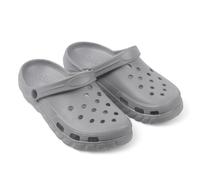 CHILLIFE Sabots confortables pour homme, chaussures légères EVA, pour usage quotidien, jardin, plage, nettoyage facile, fabriquées au Portugal, gris, 45 EU